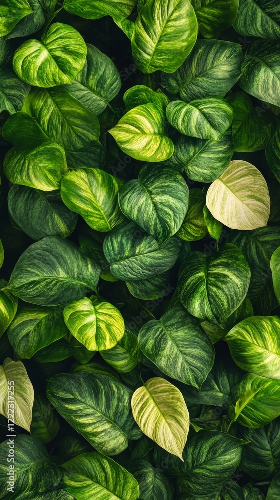 Vibrant Green Leaf Texture Background, Nature's Lush Foliage, Fresh Spring Leaves, Botanical Pattern, Generative AI Vibrant Green Leaf Texture Background, Nature's Lush Foliage, Fresh Spring Leaves, Botanical Pattern, Generative AI