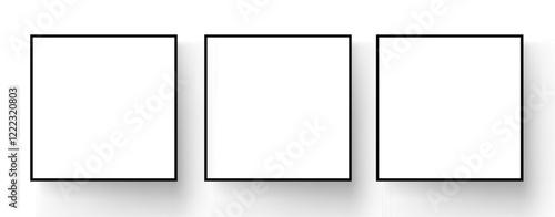 Mockup, modern Frame PNG . Art  Design.  Vector illustration on transparent background 