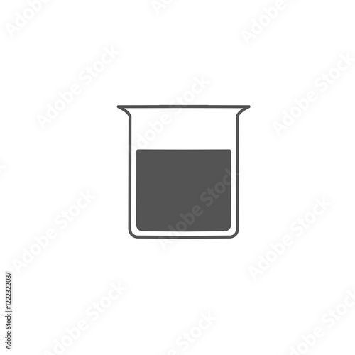 chemistry laboratory equipment of Beaker with liquid