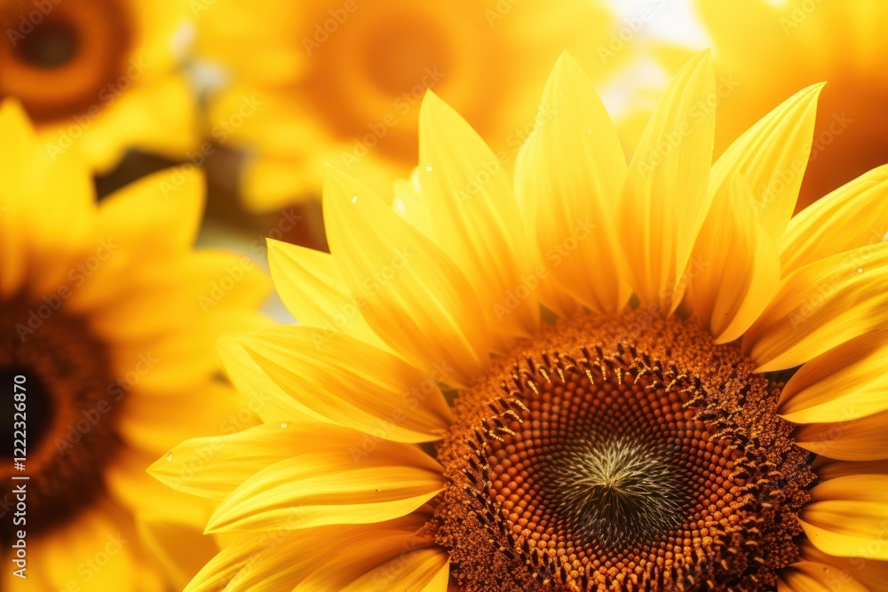 Fototapeta premium Sunflower backgrounds outdoors petal.