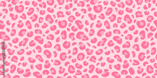 Pink leopard seamless pattern. Jaguar print. Cheetah pastel background. Design for fashion, textiles, print nails, wrapping paper, wallpaper
