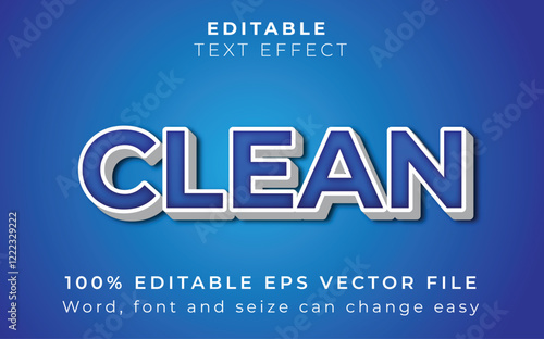 Clean 3D Editable Text Vector
