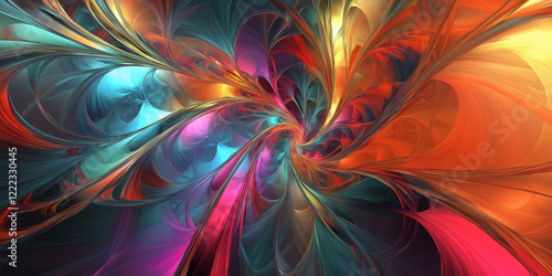 abstract shapes in holographic iridescent colors.iridescent neon background fluid liquid glass geometry in motion 3d render.