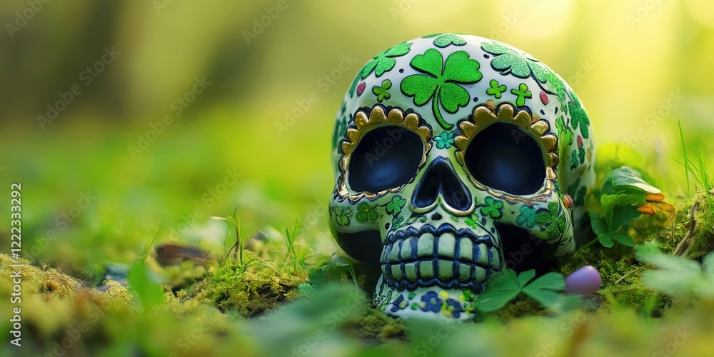 st patricks shamrock calavera st patricks shamrock calavera