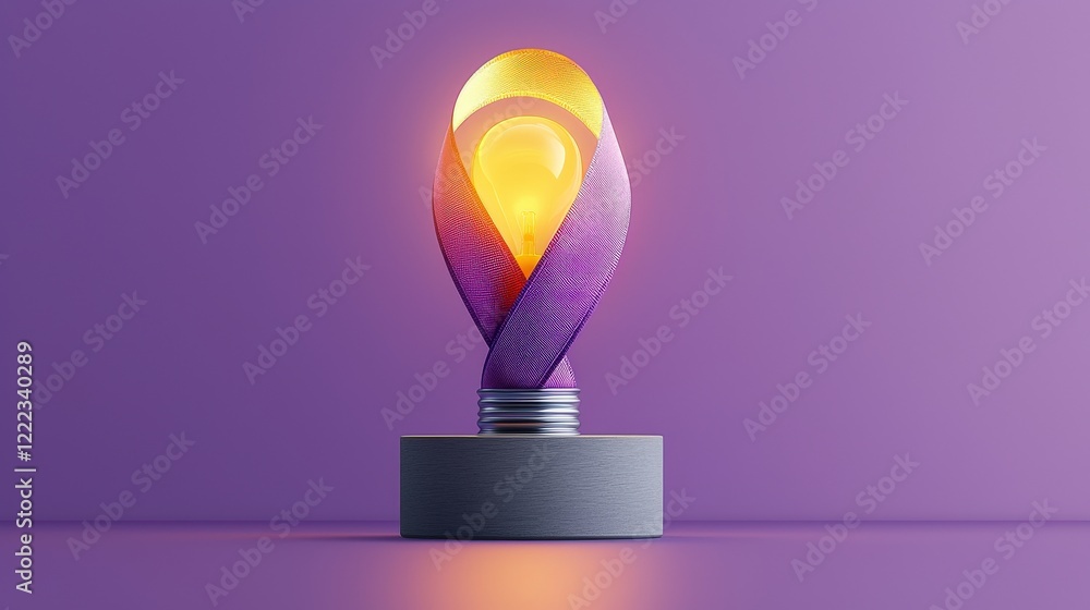 Creative Lamp Design with Soft Purple and Yellow Colors Illuminating a Modern Space Creative Lamp Design with Soft Purple and Yellow Colors Illuminating a Modern Space