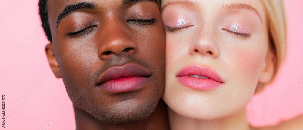Soft Glam Romanticism Crystal-Enhanced Lips and Eyes in Close Portraiture for Beauty Branding and Intimate Marketing Campaigns Soft Glam Romanticism Crystal-Enhanced Lips and Eyes in Close Portraiture for Beauty Branding and Intimate Marketing Campaigns