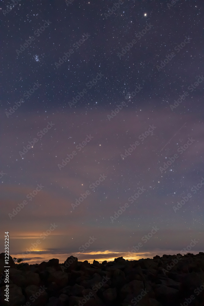 Milky way, crater of Haleakala volcano, Haleakala National Park, Hawaii, USA Milky way, crater of Haleakala volcano, Haleakala National Park, Hawaii, USA