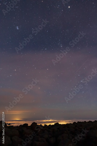 Milky way, crater of Haleakala volcano, Haleakala National Park, Hawaii, USA photo