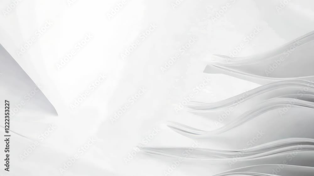 White paper sheets rotating on white background White paper sheets rotating on white background