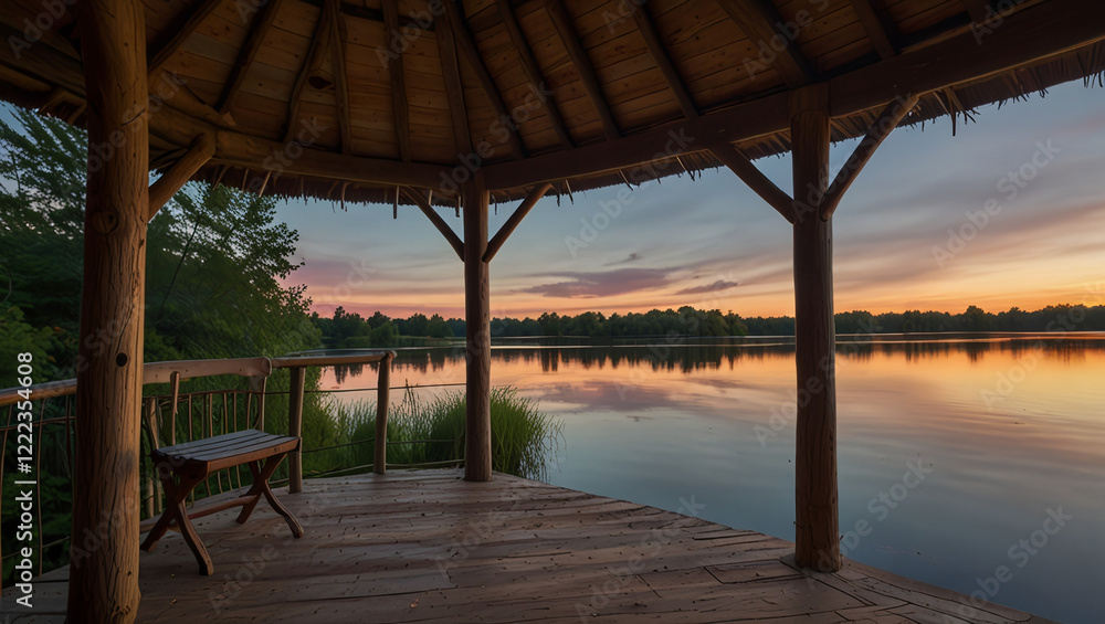 Sunset Tranquility. at the Treehouse by the Lake Sunset Tranquility. at the Treehouse by the Lake