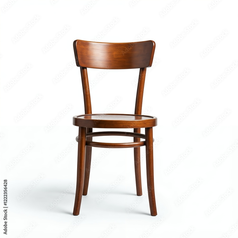 A solitary chair in an empty room, isolated on a white background. A solitary chair in an empty room, isolated on a white background.