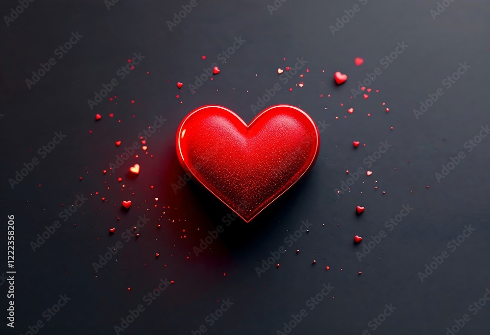 Romantic Red Heart Valentines Day Image for Cards Romantic Red Heart Valentines Day Image for Cards