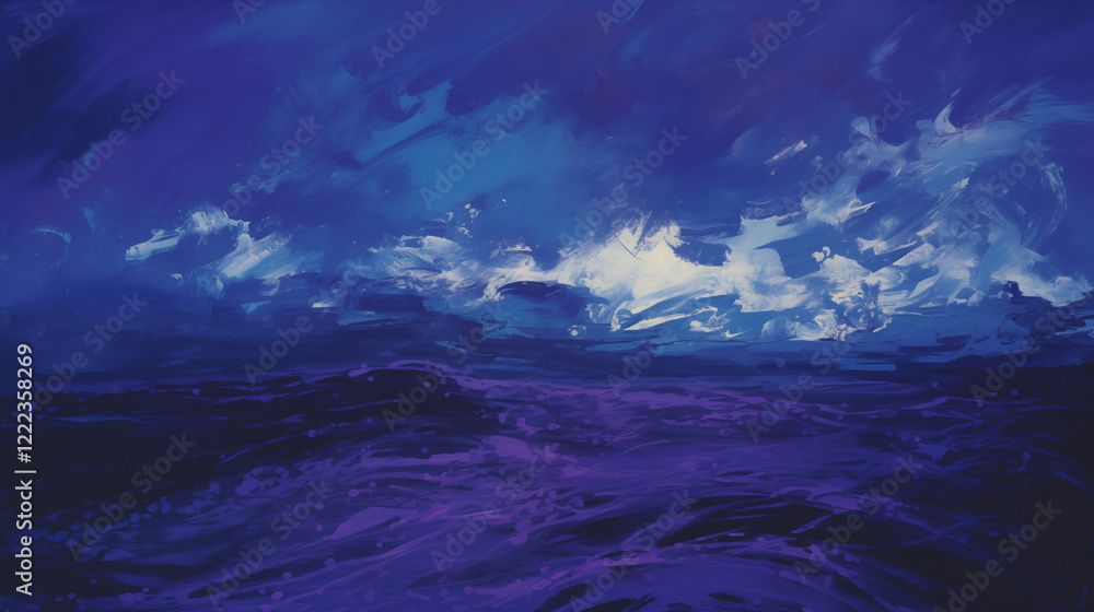 Fototapeta premium windy night sky paint abstraction 