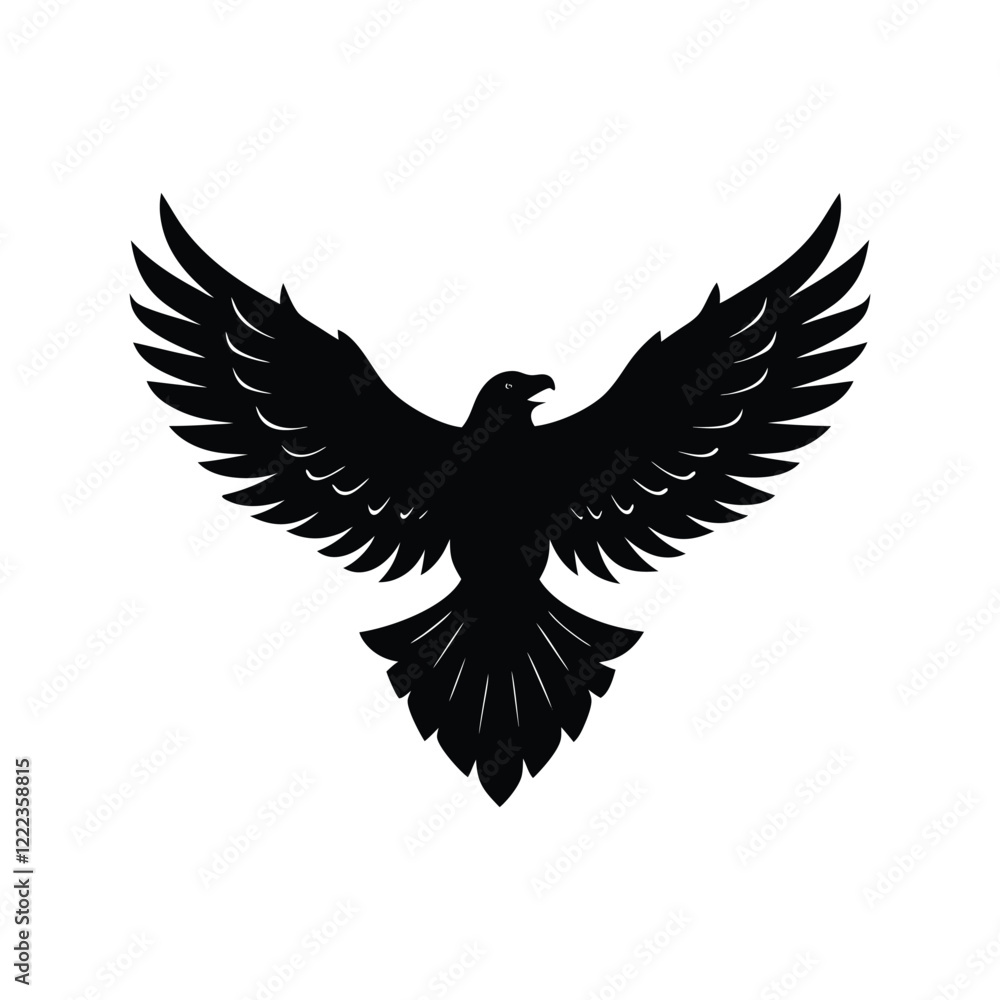 Obraz premium eagle in flight vector silhouette