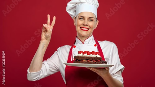 The Chef with Chocolate Cake