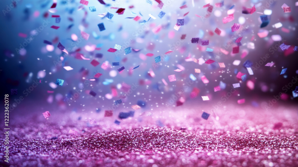 coloured confetti as a white New Year's background. AI generative. coloured confetti as a white New Year's background. AI generative.