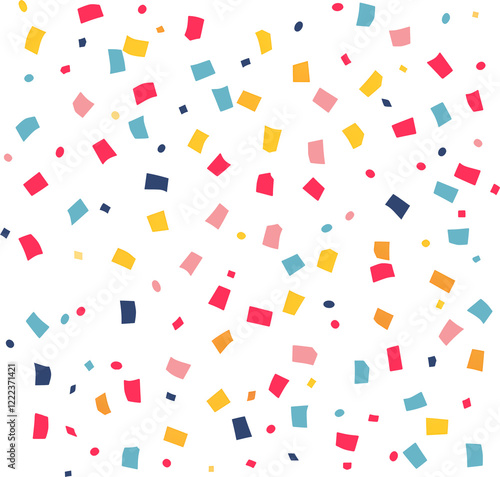 Colourful paper confetti pattern.
