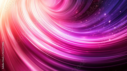 Pearlescent abstract background. Iridescent foil texture with pink and purple holographic effect. Realistic vector illustration of backdrop with bright fluid color pattern with gradation and shimmer. photo