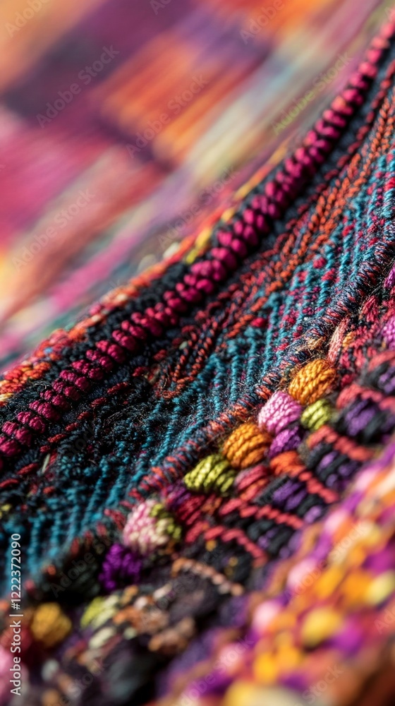 Close-Up of Artisan Fabric Texture Highlighting Elegant Craftsmanship and Detailed Weaving, Generative AI Close-Up of Artisan Fabric Texture Highlighting Elegant Craftsmanship and Detailed Weaving, Generative AI
