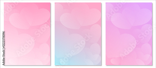 Many of hearts Stacked together in a distributed manner Use it as a background for a love story.