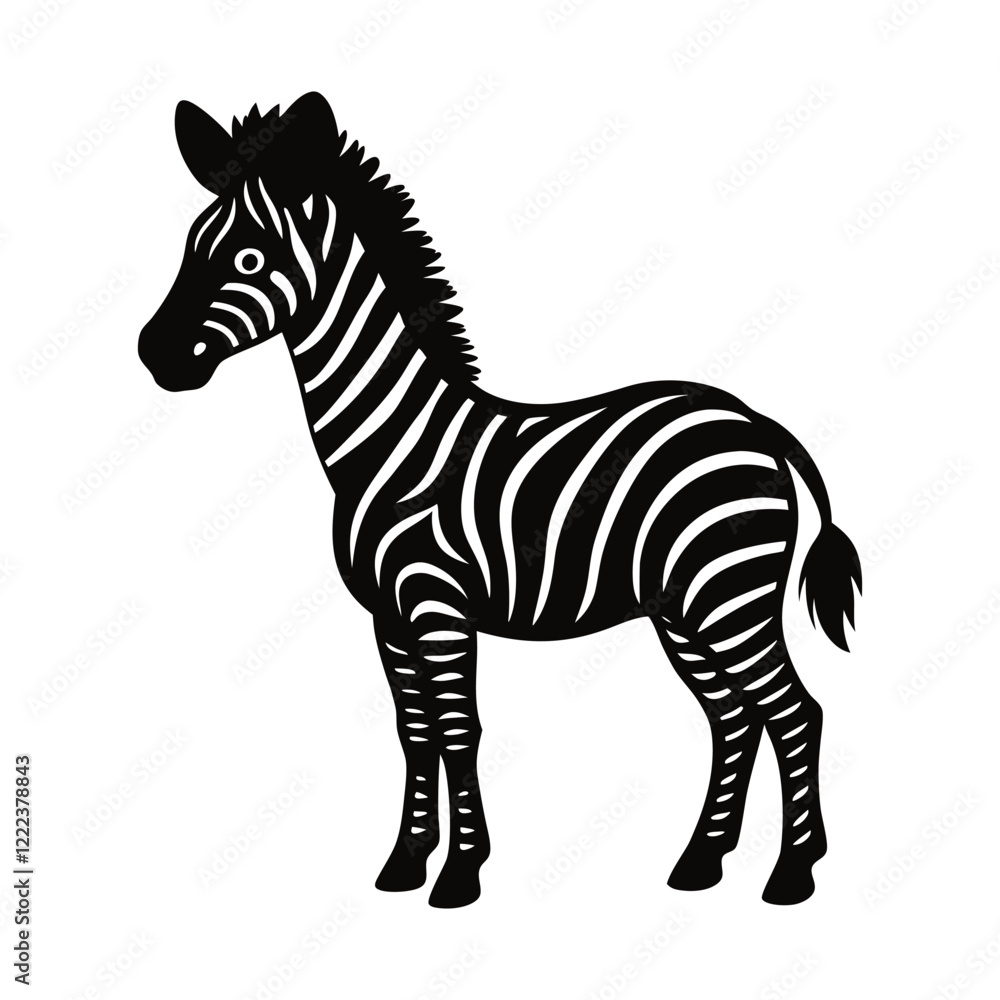 zebra isolated on white cow vector illustrations