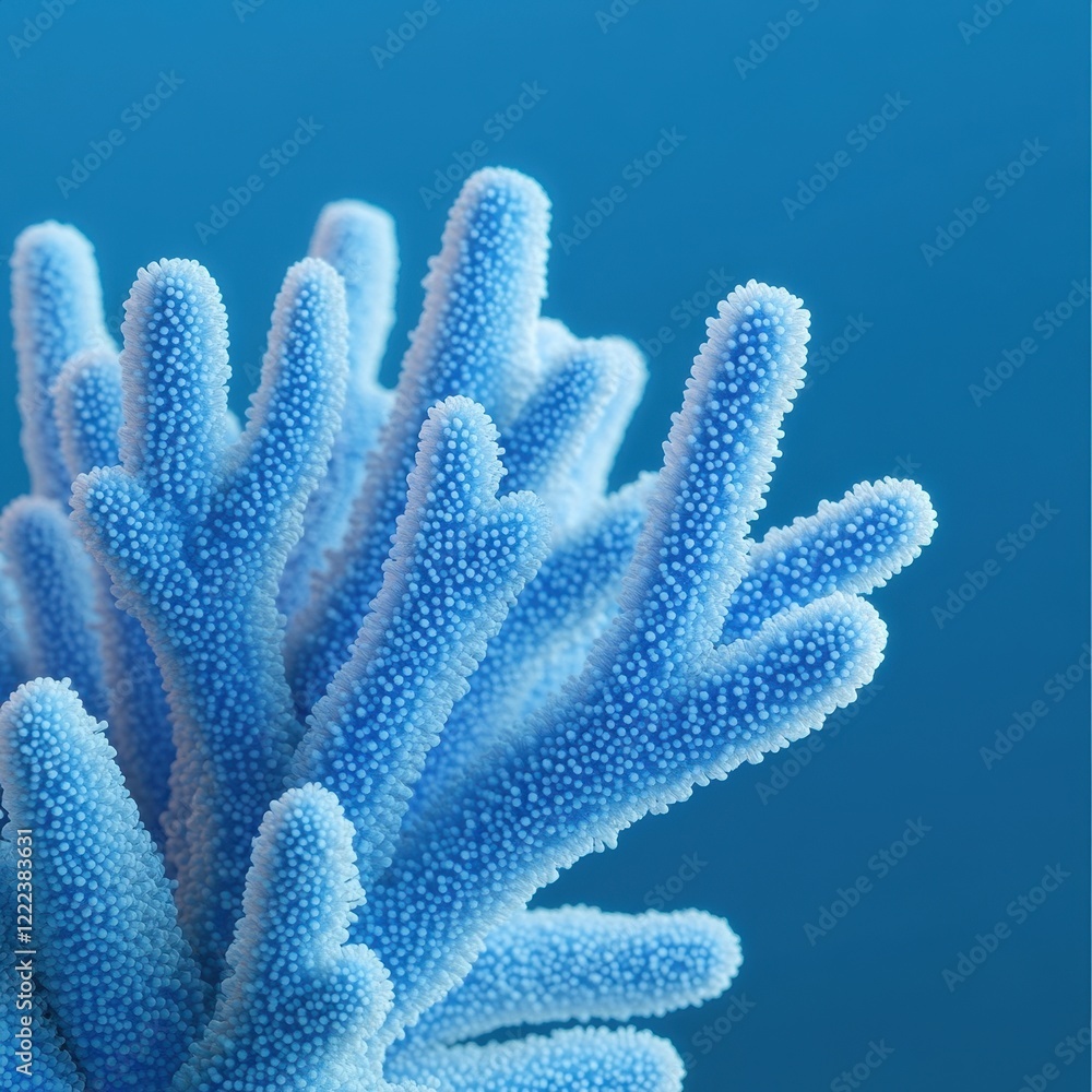 Fototapeta premium Beautiful blue coral thriving in a vibrant underwater ecosystem.