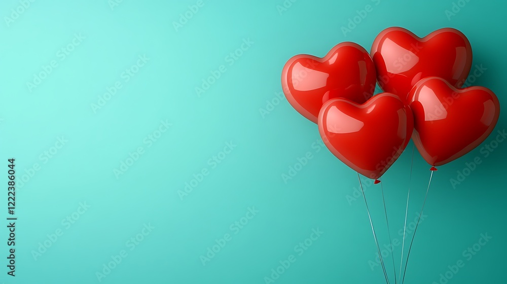 heart shaped balloons for valentine's day concept theme. Valentine's Day Heart Balloons with Minimalist Design heart shaped balloons for valentine's day concept theme. Valentine's Day Heart Balloons with Minimalist Design