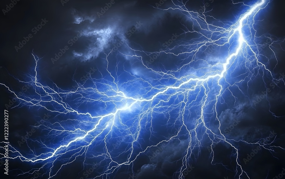 Dramatic Lightning Storm Sky Background Image Dramatic Lightning Storm Sky Background Image