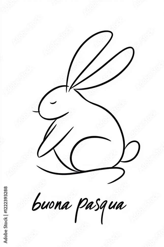 Easter card with line art of bunny and Feliz Pascua text
Easter card with line art of bunny and Feliz Pascua text