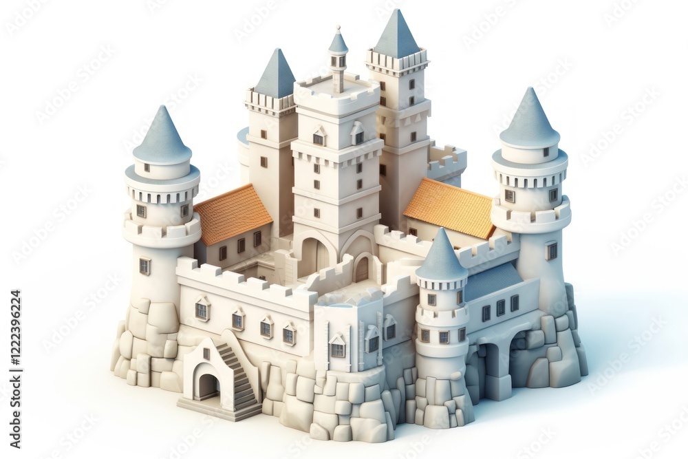 Fototapeta premium Castle architecture building toy.