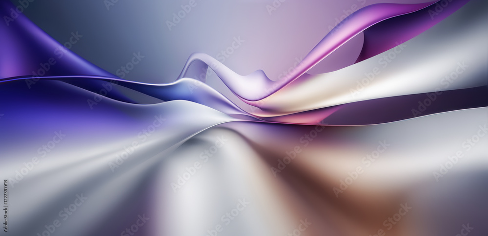 Obraz premium Serene Abstract With Flowing Color Waves