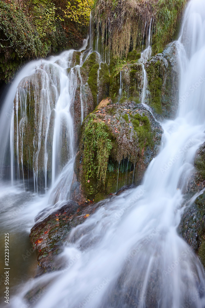 Obraz premium Picturesque waterfall in Tobera. Burgos, Castilla y Leon. Spain