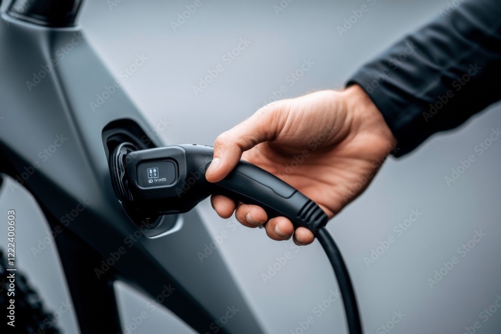 Electric Mobility Focus Sleek Urban e-Bike Charging in Silhouette - Sustainable Transport Solutions and Clean Tech Integration for Modern Eco-City Lifestyles Electric Mobility Focus Sleek Urban e-Bike Charging in Silhouette - Sustainable Transport Solutions and Clean Tech Integration for Modern Eco-City Lifestyles