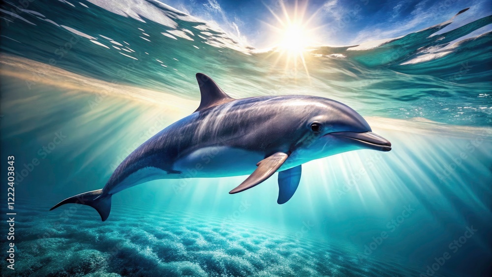 A stunning aerial shot: a lone dolphin against a pure white backdrop. High-resolution ocean mammal photography. A stunning aerial shot: a lone dolphin against a pure white backdrop. High-resolution ocean mammal photography.