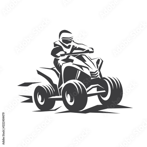ATV, stylized symbol, quad bike, extreme sport concept