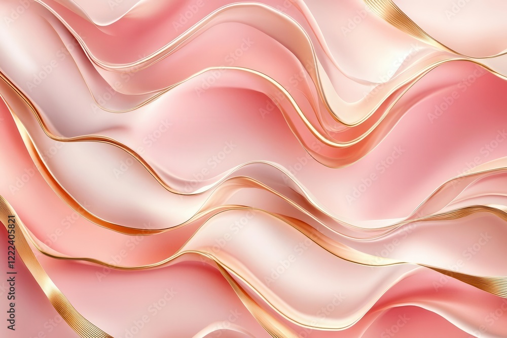 abstract luxury background featuring rose quartz gradient blending into metallic gold waves, with elegant flowing lines creating depth and movement abstract luxury background featuring rose quartz gradient blending into metallic gold waves, with elegant flowing lines creating depth and movement