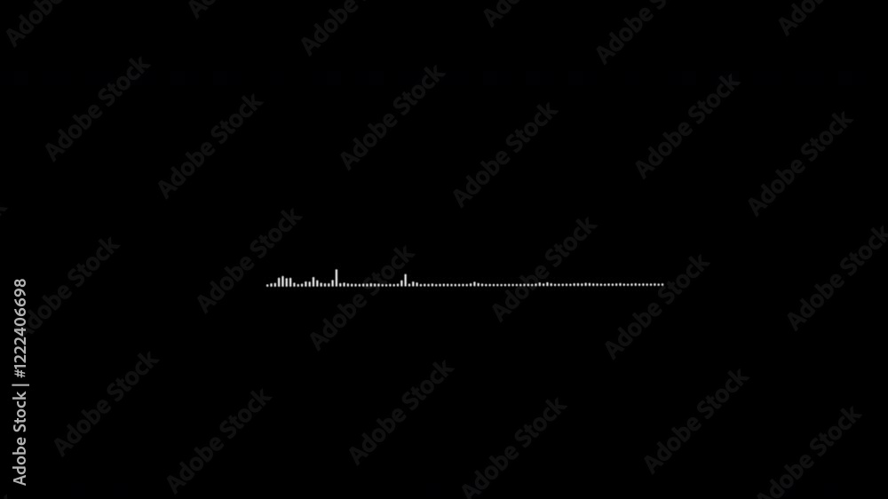 sound wave audio wave from isolated on black background.Simple Audio Waveform Animation - Loopable Waveform sound equalizer. Moving audio signal on transparent background with alpha channel sound wave audio wave from isolated on black background.Simple Audio Waveform Animation - Loopable Waveform sound equalizer. Moving audio signal on transparent background with alpha channel