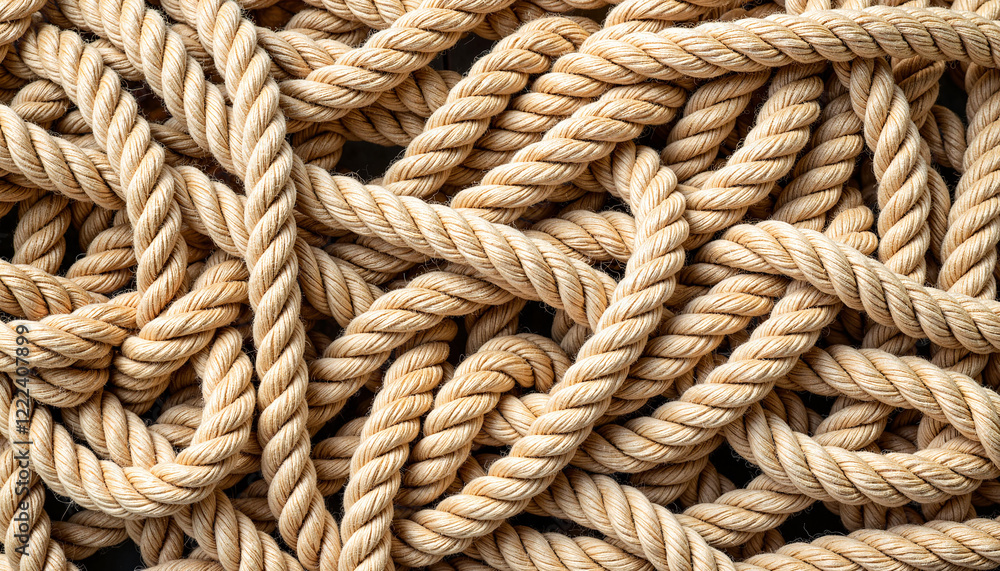 Entwined ropes forming intricate patterns on a dark background, unity Entwined ropes forming intricate patterns on a dark background, unity