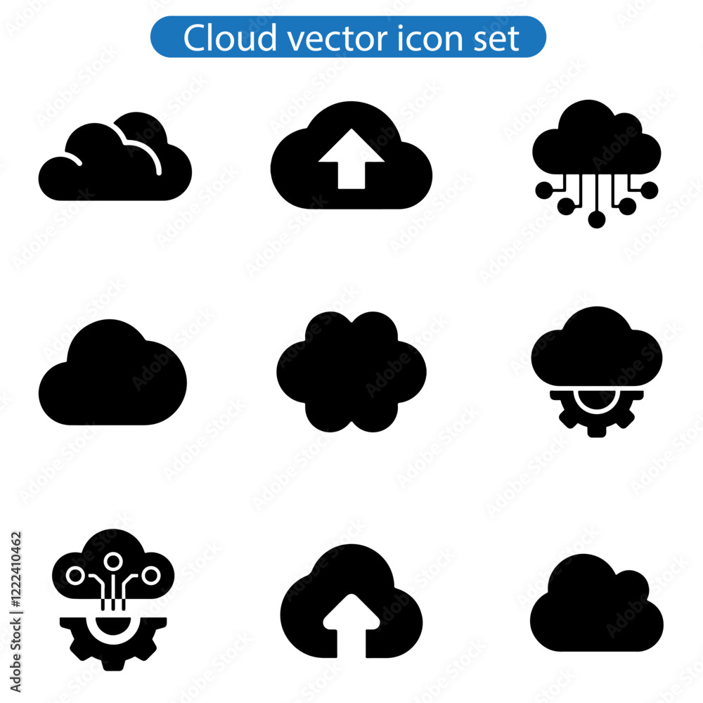Set of line icons related to cloud vector art icon set, cloud services, server, cyber security, digital transformation. Editable stroke. Vector on white background. Set of line icons related to cloud vector art icon set, cloud services, server, cyber security, digital transformation. Editable stroke. Vector on white background.