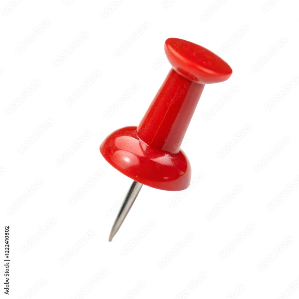red push pin isolated on transparent background red push pin isolated on transparent background