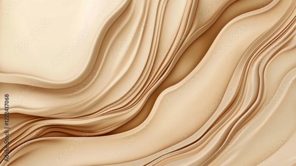 Obraz premium Beige brown background with a satin fabric texture for an elegant design or luxury concept, a brown silk cloth background.