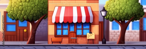 illustration small business retail storefront photo