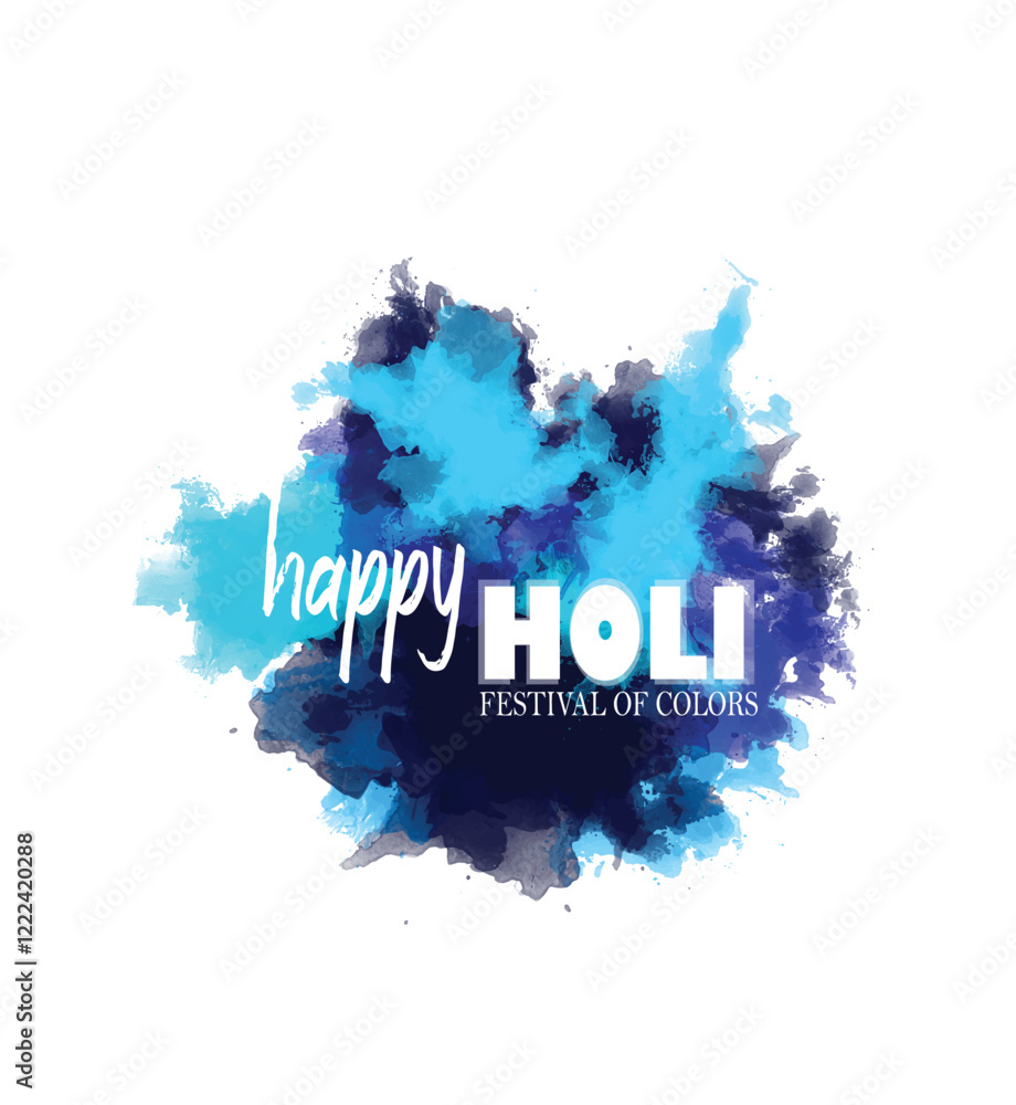Fototapeta premium Happy Holi Background for Festival of Colors celebration vector elements for poster design. 