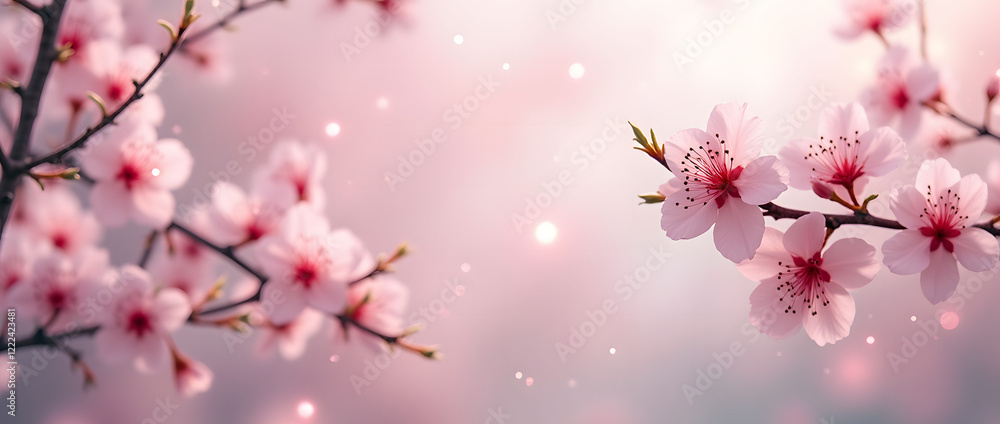 Charming background with sakura flowers. Charming background with sakura flowers.