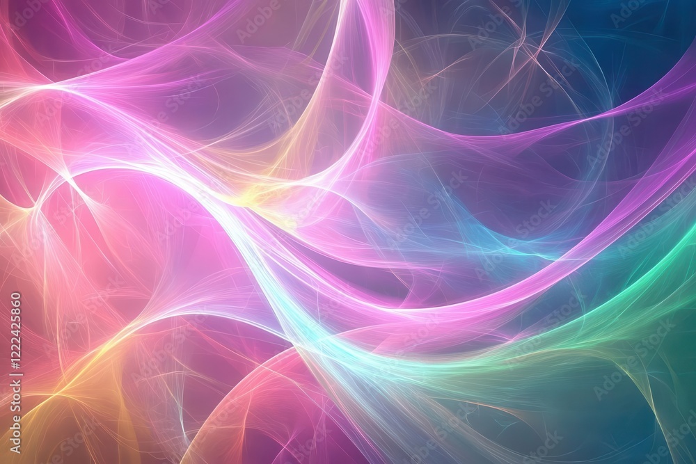aurora borealis-inspired abstract background with flowing ribbons of light in pastel pink, purple, blue, and green aurora borealis-inspired abstract background with flowing ribbons of light in pastel pink, purple, blue, and green