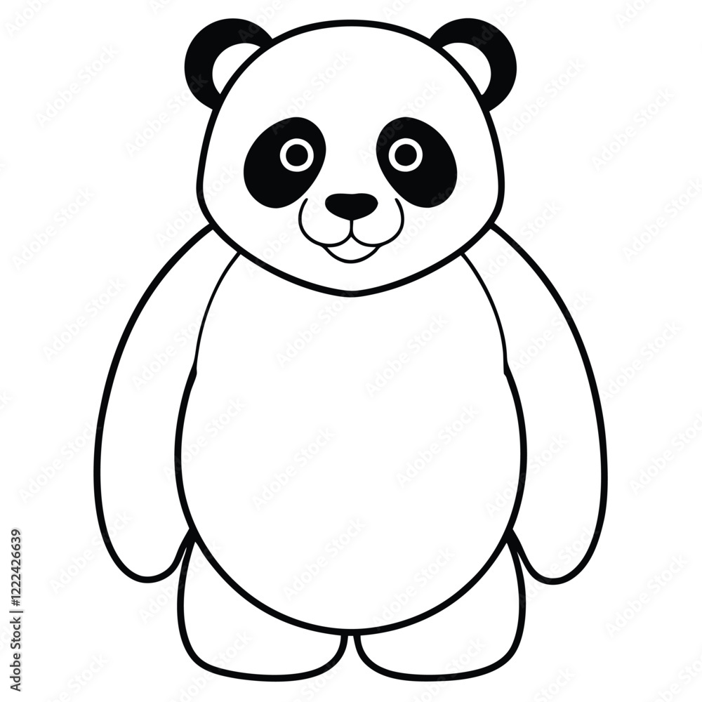 Naklejka premium vector of panda silhouette vector 