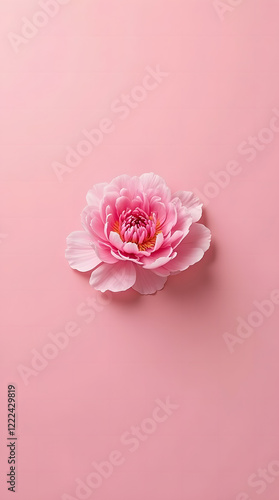 Luxurious pink peonies on a soft pink background.