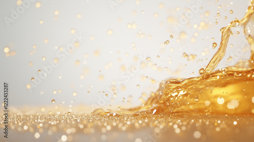Golden Liquid Splash: A cap...