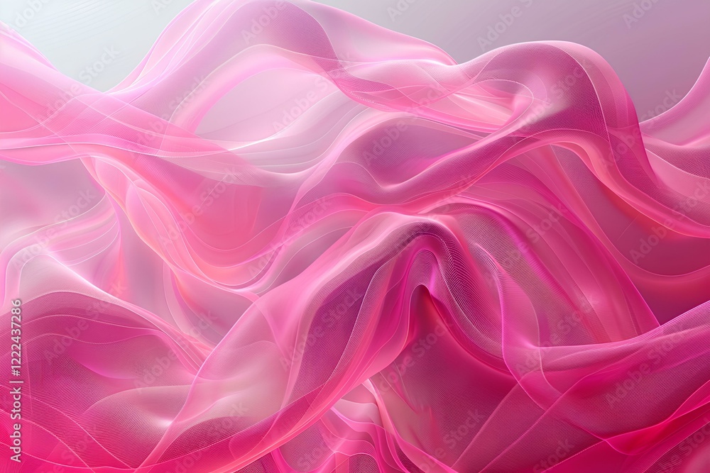 Obraz premium A close up of a pink fabric with a white background