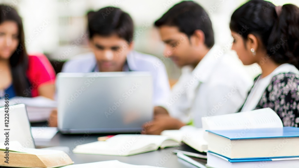Group of Indian Students at Study Table
Group of Indian Students at Study Table